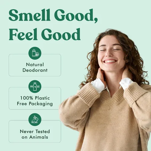 Miniatura 4 de Vibe - Desodorante natural sin aluminio para mujeres y hombres, control de olores de larga duración con aceite de coco orgánico y cera de abejas