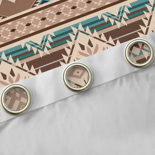 Miniatura 5 de Cortinas y cortinas occidentales de 76 x 45 pulgadas, cortinas aztecas, exóticas, nórdicas, bohemias, opacas, tribu india, geometría, étnica