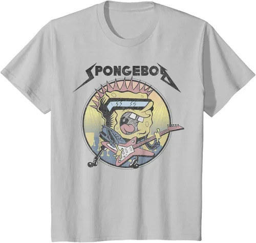 Miniatura 17 de SpongeBob SquarePants Camiseta de manga corta Heavy Metal Rock