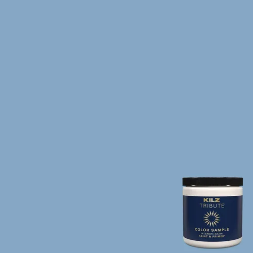 Miniatura 112 de KILZ TRIBUTE Pintura e imprimación, para interiores, semibrillante, Vintage Indigo, 1 galón Índigo Victoria