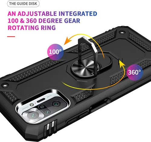 Miniatura 3 de Funda para Xiaomi redmi Note 10 Pro con protector de pantalla, ajuste delgado, protección militar, a prueba de golpes, funda trasera para Redmi Note
