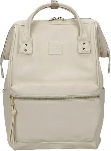 Miniatura 12 de Kah&Kee - Mochila de cuero con compartimento para laptop, ideal para viajes, escuela, para mujeres y hombres, marrón claro (Camel Beige)), PU1211