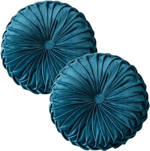 Miniatura 11 de HLOVME Cojín decorativo redondo para sofá, cama, sala de estar, cojín pequeño de suelo para adultos y niños, 13.7 pulgadas (A01-rosa)