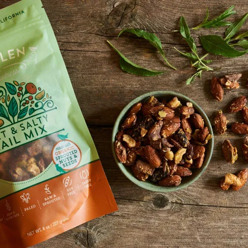 Miniatura 3 de Lark Ellen Farm Mezcla de frutos secos y semillas dulces y salados, bolsas de mezcla de frutos secos sin gluten, aperitivos saludables sin granos