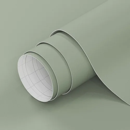 Laatse Papel tapiz verde para despegar y pegar de 15.8 x 196.8 pulgadas, papel de contacto verde puro, impermeable, extraíble, papel de pared para