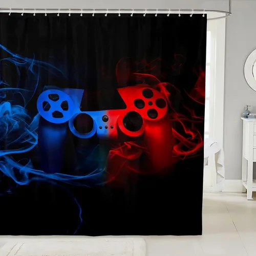 Miniatura 14 de Erosebridal Cortina de ducha para decoración de baño, con estampado de leones y rosas, para niños, adolescentes, niños, niñas, habitación del hogar