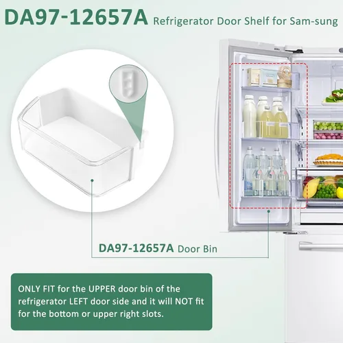Miniatura 4 de DA97-12657A Compatible con Sam-sung RF263beaesr RF260beaesr RF261beaesr Repuesto de Estante de Refrigerador Sam-sung por MIFLUS, Lado Izquierdo