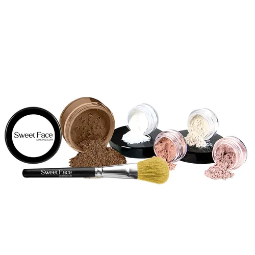 Miniatura 15 de Kit de inicio de 6 piezas (BEIGE) Maquillaje mineral Tamaño de muestra Set cara desnuda mate base cubierta