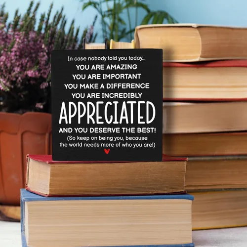 Miniatura 5 de HTBIG Regalos inspiracionales para hombres, mujeres, amigos, decoración de oficina para compañeros de trabajo, regalos de reconocimiento, You Are