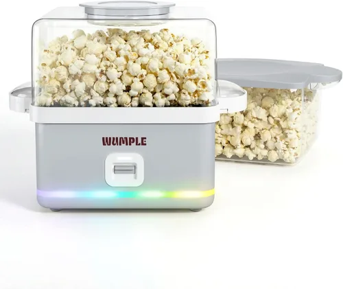 Miniatura 8 de Máquina de palomitas de maíz con cuenco, máquina eléctrica de palomitas de maíz de 12 tazas para noches de cine en casa y fiestas, máquina de Azul