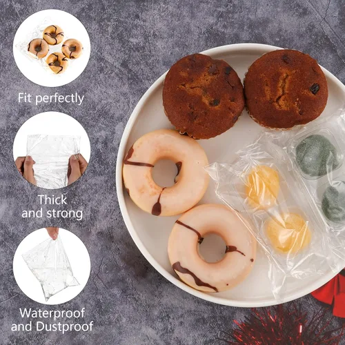 Miniatura 3 de MoloTAR 200 piezas bolsas de celo/celofán transparentes resellables de 4'' x 6'', buenas para panadería, bolsas para dulces adhesivas, velas, jabón