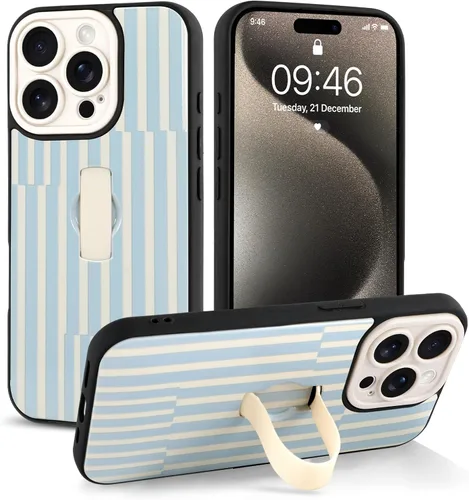 Miniatura 59 de Funda compatible con iPhone 17 Pro Max con correa de mano para los dedos, funda de teléfono con estampado de leopardo y guepardo para mujeres