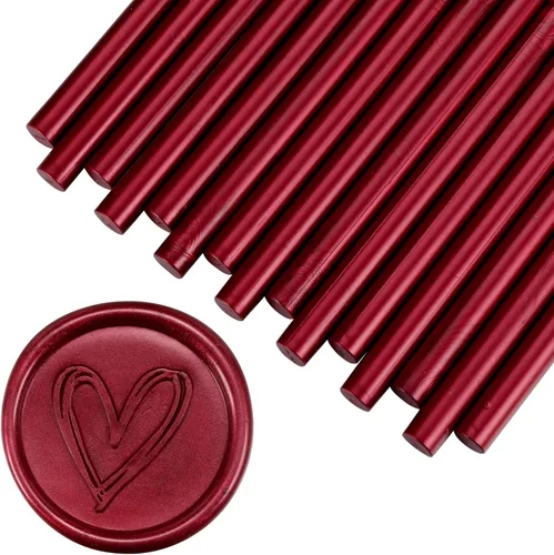 Miniatura 21 de Yoption 15 barras de cera para sellar pistola de pegamento para sello de cera, ideal para invitaciones de boda, sobres, tarjetas, ideas de regalo