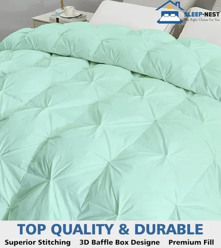 Miniatura 2 de SLEEP-NEST Edredón Twin XL - 68x92 pulgadas Ultra Suave para Todas las Estaciones Plisado Pinzado 1 Pieza Manta - Elegante Diseño Pintuck Edredón