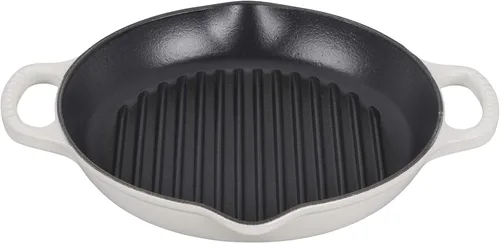Miniatura 10 de Le Creuset Parrilla redonda profunda de hierro fundido esmaltado, 9.75 pulgadas, color cereza Cerise