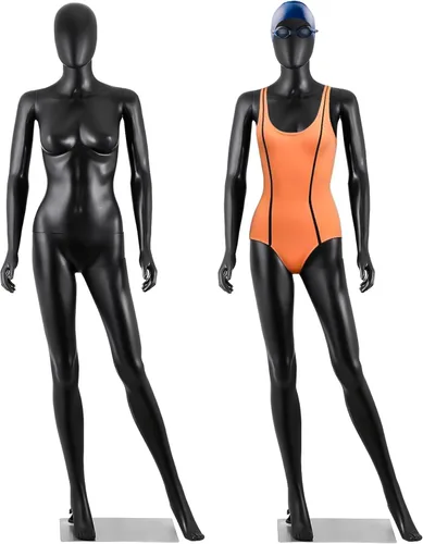 Miniatura 7 de Maniquí femenino de 70 pulgadas de cuerpo completo para vestido de costura, soporte de modelo, maniquí de exhibición realista con postura ajustable