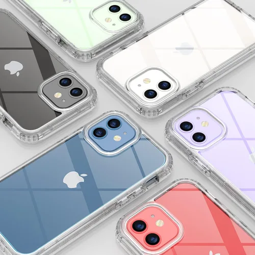 Miniatura 6 de Diaclara Diseñada para iPhone 12/12 Pro, cuerpo completo resistente con protector de pantalla integrado sensible al tacto, antiarañazos, funda