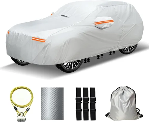 Miniatura 14 de Funda para coche SUV de 30 capas para automóviles, impermeable para todo tipo de clima, protección UV, resistente a la nieve, resistente al viento