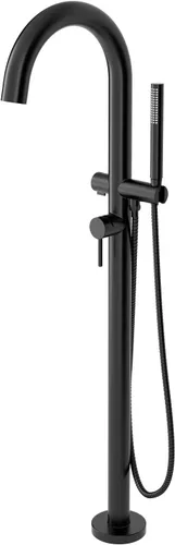 Miniatura 2 de American Standard T064951.243 Kit de acabado contemporáneo redondo para llenado de tina independiente para válvula de entrada Flash, negro mate