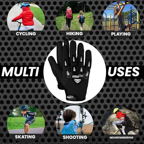 Miniatura 7 de SAGA SPORTS Guantes de bicicleta para niños para futuros campeones. Guantes de motocross con la máxima protección. Guantes esenciales para motocross