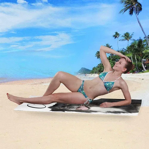 Miniatura 5 de Shapoo Toalla de playa con foto personalizada, foto personalizada/fondo/texto, divertida toalla de baño de microfibra personalizada para Una foto