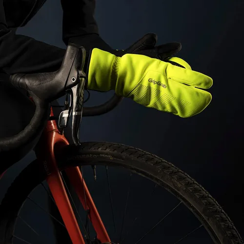 Miniatura 5 de GripGrab Ride Windproof Deep Winter Lobster 3-Finger Cycling Gloves Thermal Fleece Lined Padded Windproof Cold Weather Water-Repellent