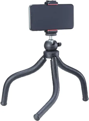 Miniatura 8 de ULANZI ST-07 Soporte de trípode para teléfono con soporte de zapata fría para micrófono, luz de video LED, tornillo de trípode de 1/4 pulgadas