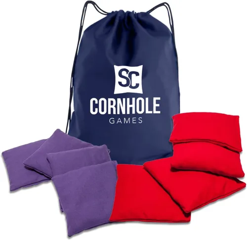 Miniatura 11 de Bolsas de cornhole resistentes al clima (juego de 8) - Tamaño/peso profesional de regulación (16 oz) - Uso en tableros de cornhole profesionales