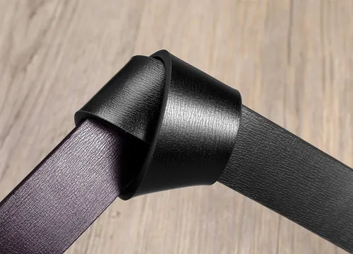 Miniatura 5 de BISON DENIM - Cinturón de cuero genuino con trinquete ajustable para hombre, hebilla automática, cinturón negro para jeans