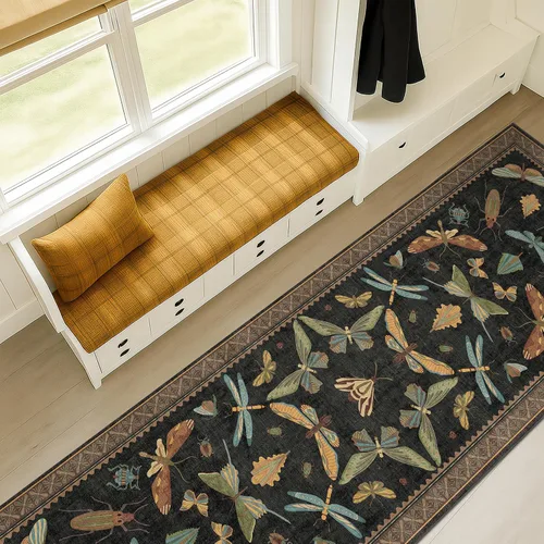 Miniatura 60 de Hazo Haus Alfombra de Baño Bohemia Lavable 2x3, Alfombras Pequeñas para Cocina, Tocador, Puerta Principal Entrada Interior, Antideslizante Pelo Bajo