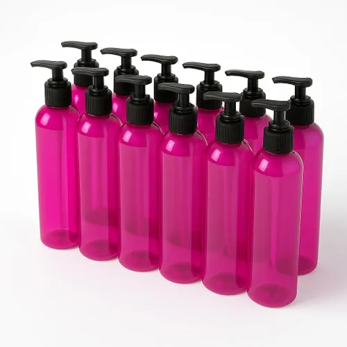 Miniatura 20 de Royal Massage Botella con bomba tipo bala de 8 onzas, aceite de masaje, loción, jabón, dispensador de champú, PET sin BPA con bomba de bloqueo Verde