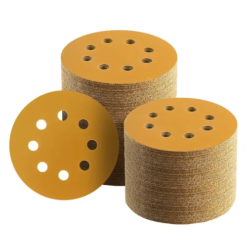Miniatura 12 de 100 discos de lija de 5 pulgadas con gancho y bucle, papel de lija de grano 40 para carpintería o automoción, papel de lija de órbita aleatoria