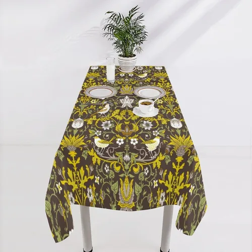 Miniatura 176 de Mantel Floral Retro de Pájaros, Diseño Original Bohemio William Morris Estampado Cubierta de Mesa para Hogar Picnic Fiesta Comedor Cocina William