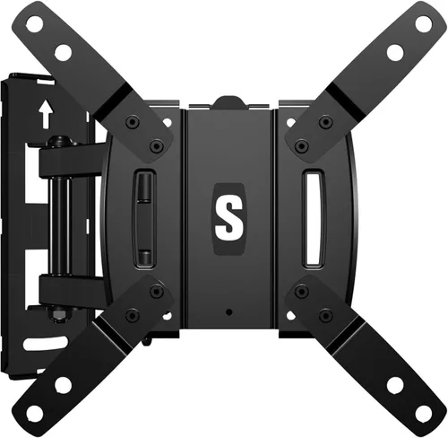SECURA QSF210 - Soporte de pared para TV de movimiento completo pequeño para pantallas de 10 a 40 pulgadas de hasta 100 libras, inclinación,