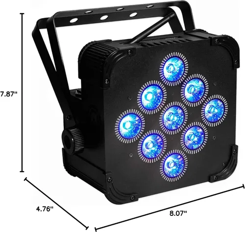 Miniatura 9 de (10) Luces de lavado recargables Rockville BEST PAR 60 con controlador inalámbrico DMX