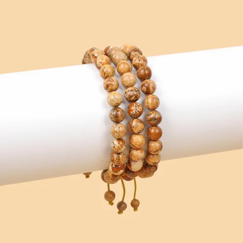 Miniatura 156 de AD Beads Pulseras de piedras preciosas unisex de 0.315 pulgadas (0.315 in), macramé curativo ajustable de 7 a 9 pulgadas Usa esta pulsera