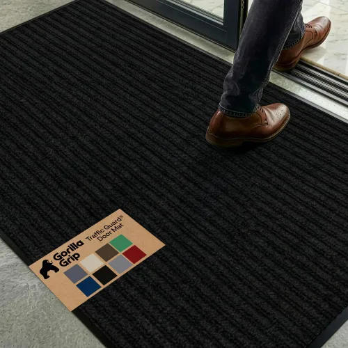 Miniatura 57 de GORILLA GRIP Tapete impermeable para puerta de protección de tráfico, tapetes de entrada resistentes, respaldo fuerte, alfombras comerciales