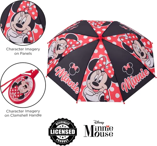 Miniatura 3 de Disney Paraguas para niños FrozenPrincessMinnie Mouse para niños pequeños y niñas pequeñas para niños de 3 a 6 años