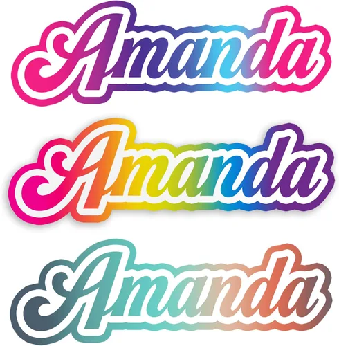 Miniatura 18 de Adhesivo retro con nombre personalizado, calcomanías personalizadas con nombre, hippie vintage, lindo troquelado impermeable para laptop, botella