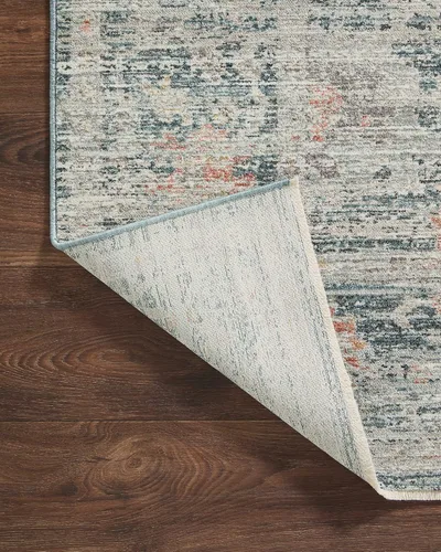 Miniatura 8 de Loloi Magnolia Home de Joanna Gaines Millie Collection MIE-01 Azul/Multicolor, 2 pies 3 pulgadas x 3 pies 10 pulgadas, 0.25 pulgadas de altura