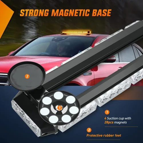 Miniatura 4 de Nilight Luces estroboscópicas de techo de 29.5 pulgadas, 56 LED, luz de peligro, advertencia de seguridad de emergencia, barra intermitente, montaje