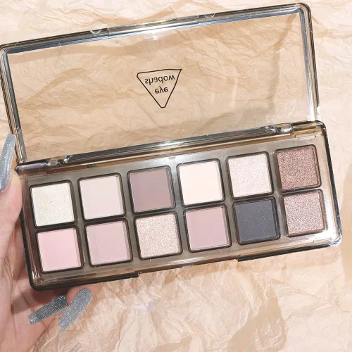 Miniatura 7 de AMY'S DIARY Paleta de sombras de ojos nude de 12 colores para looks versátiles del día a la noche - Mezclable, de larga duración y altamente 20