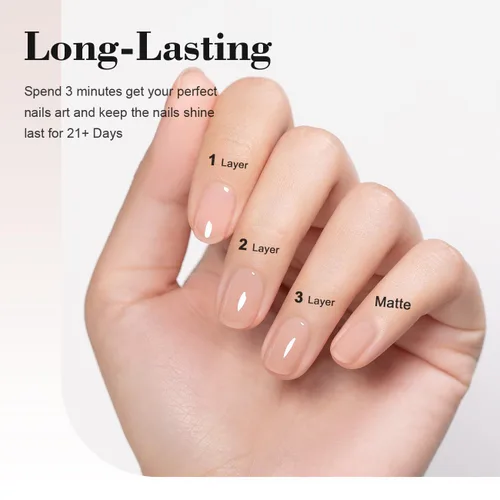 Miniatura 4 de RARJSM - Esmalte de uñas en gel, color rosa sucio nude, 15 ml, requiere secado con lámpara UV o LED, transparente, suave, tono de piel, manicura