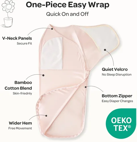 Miniatura 2 de Momcozy Pañales para recién nacidos, con cierre silencioso, adecuado para bebés de 0 a 3 meses, saco de dormir apto para recién nacidos, reduce