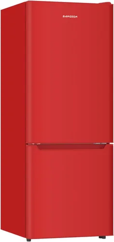 BANGSON Refrigerador de 7.1 pies cúbicos con congelador, refrigerador de tamaño apartamento con congelador inferior, gran capacidad, ahorro de Rojo