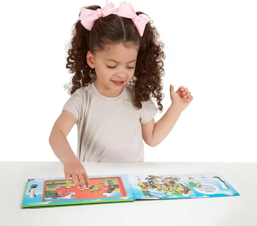 Miniatura 9 de Melissa & Doug Juego de rompecabezas magnéticos para llevar - En la granja (2 x 15 piezas) Juguete de actividad de viaje para preescolares y niños