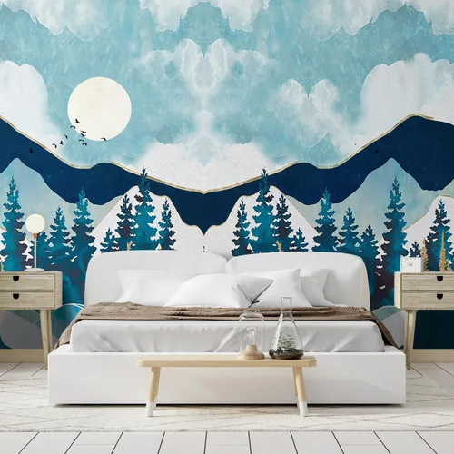 Miniatura 30 de SIGNFORD - Papel tapiz de diseño de bosque, removible para dormitorio o sala de estar, 100 x 144 pulgadas Bosque1-1911-m17