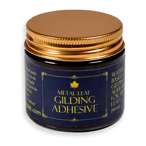 Miniatura 8 de Barnabas - Kit de dorado – 100 hojas de imitación de hoja de oro y hoja de plata, adhesivo dorado de 2.0 fl oz, sellador brillante 2.0 fl oz, 2