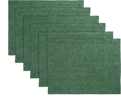 Miniatura 46 de Solino Home Athena - Juego de 4 manteles individuales cuadrados de lino natural claro de 14 x 14 pulgadas, manteles individuales 100 % lino puro