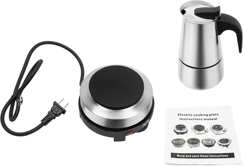 Miniatura 8 de Máquina de café, cafetera de acero inoxidable, cafetera de ajuste de temperatura de cinco velocidades (4 tazas (aproximadamente 6.8 fl oz/6.76 oz))